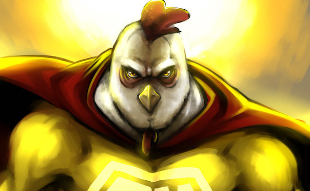 Chickenman, super hero by Dick Orkin
