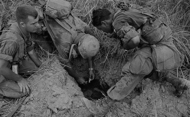 Checking Tunnel Vietnam War 1968 (AP Photo