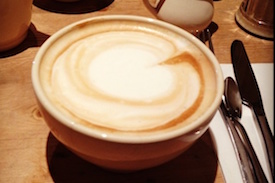 Coffee in a bowl