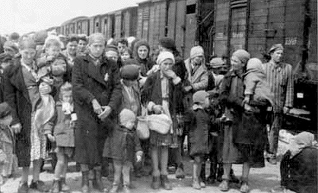 Loading Jews into Railroad Cars