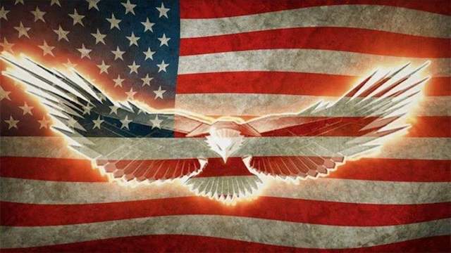 American Flag and eagle
